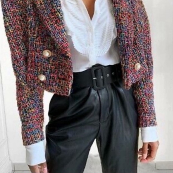 ZARA | Faux Leather Belted Pants - Picture 5 of 7